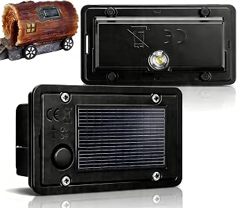 Solar Lights Replacement Top, LED Small Square Solar Panel, Waterproof Lantern Lid Light Bulb for Garden Outdoor Hanging Lanterns DIY Table Light Patio DecorBlack, 2 PCS [Energy Class A+++]
