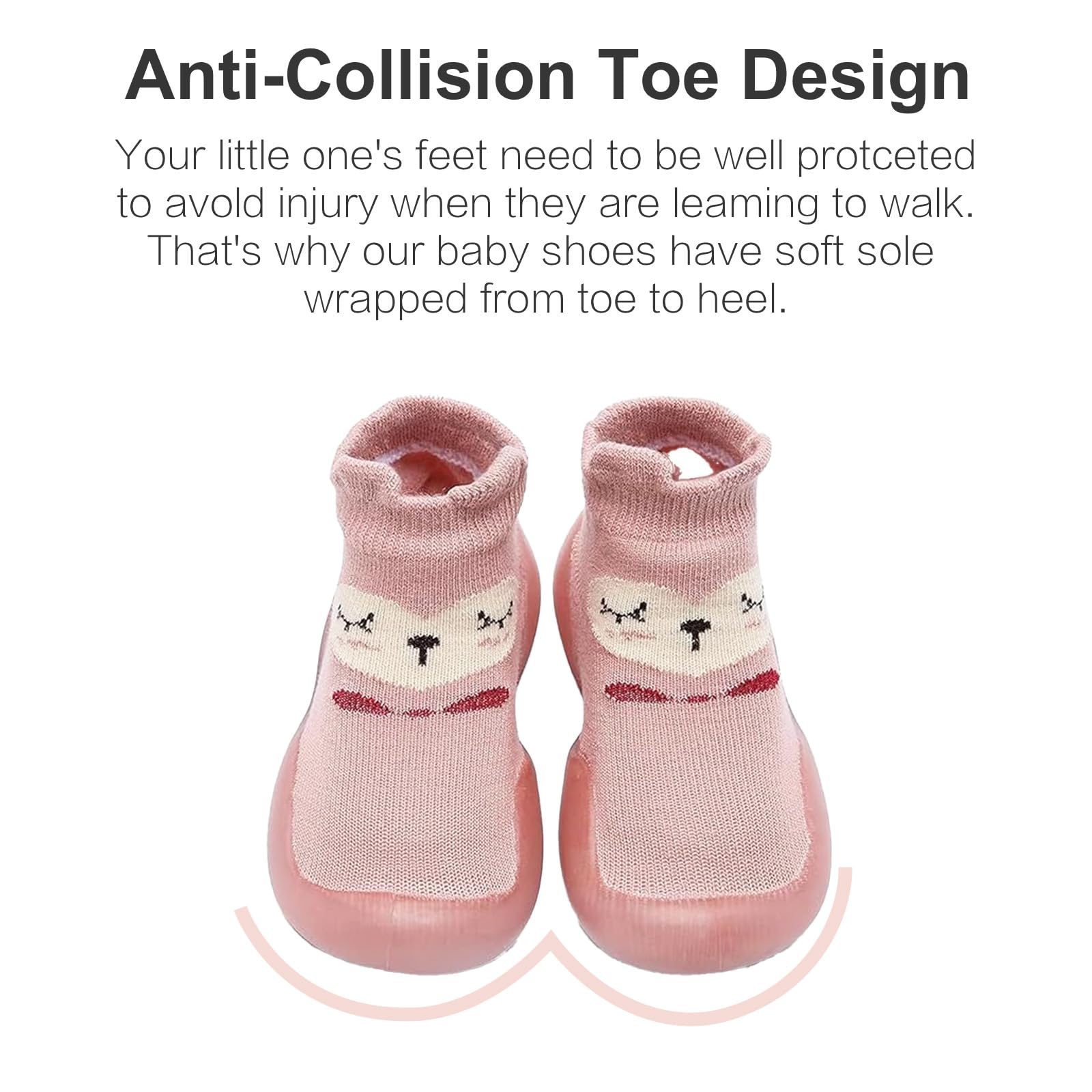 Baby Girls Boys First Walking Shoes Anti Slip Slippers Socks Barefoot Shoes Toddler Infant Non Slip Sole Shoes Breathable - 5