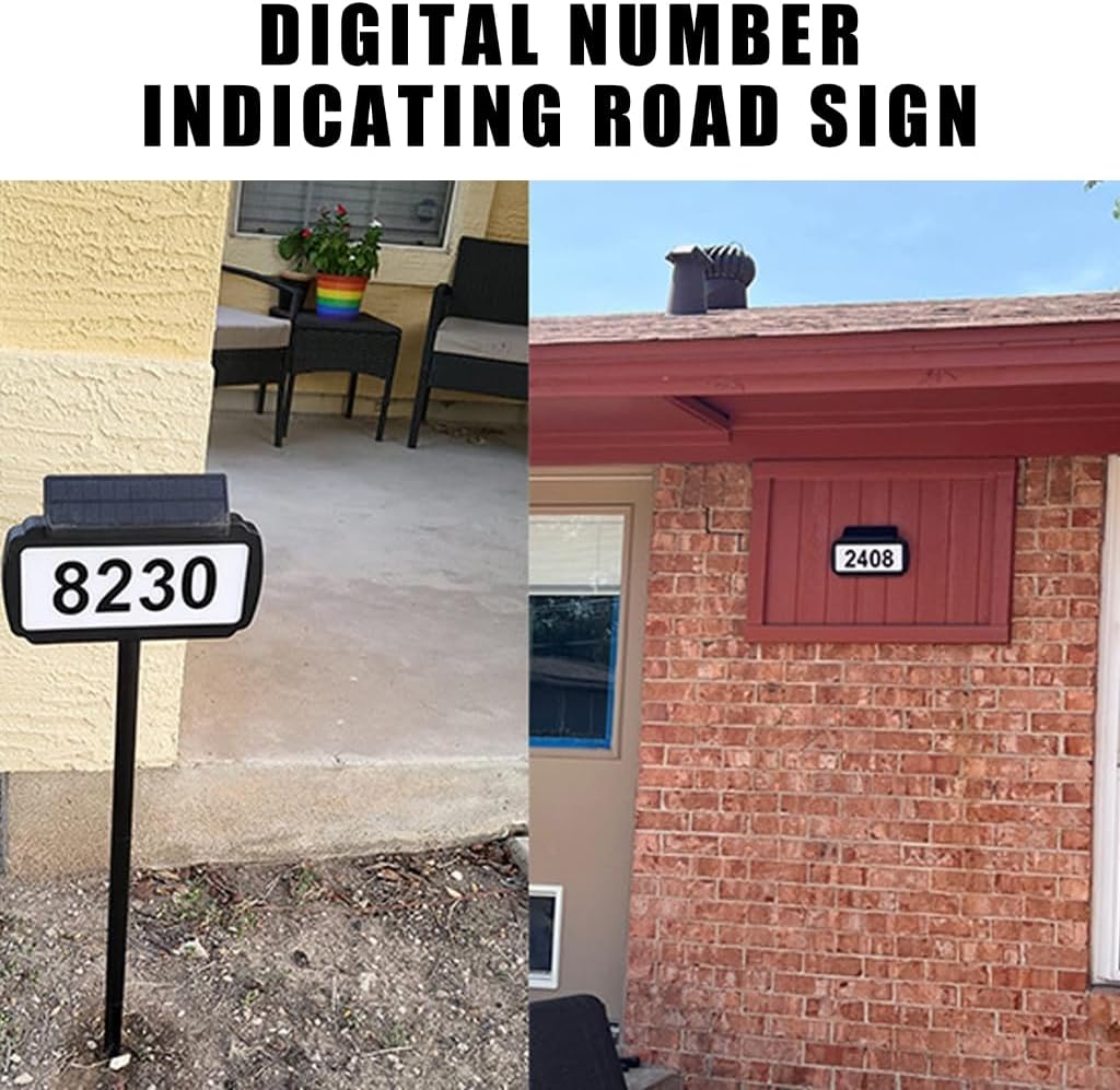 Multifuntional Solar Address Light with Cool Natural Warm LED Color and Long Battery Life Energy Efficient Solar Lamp