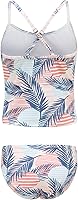 Vista 2 de Traje de baño tankini de dos piezas para niñas con volantes hawaianos