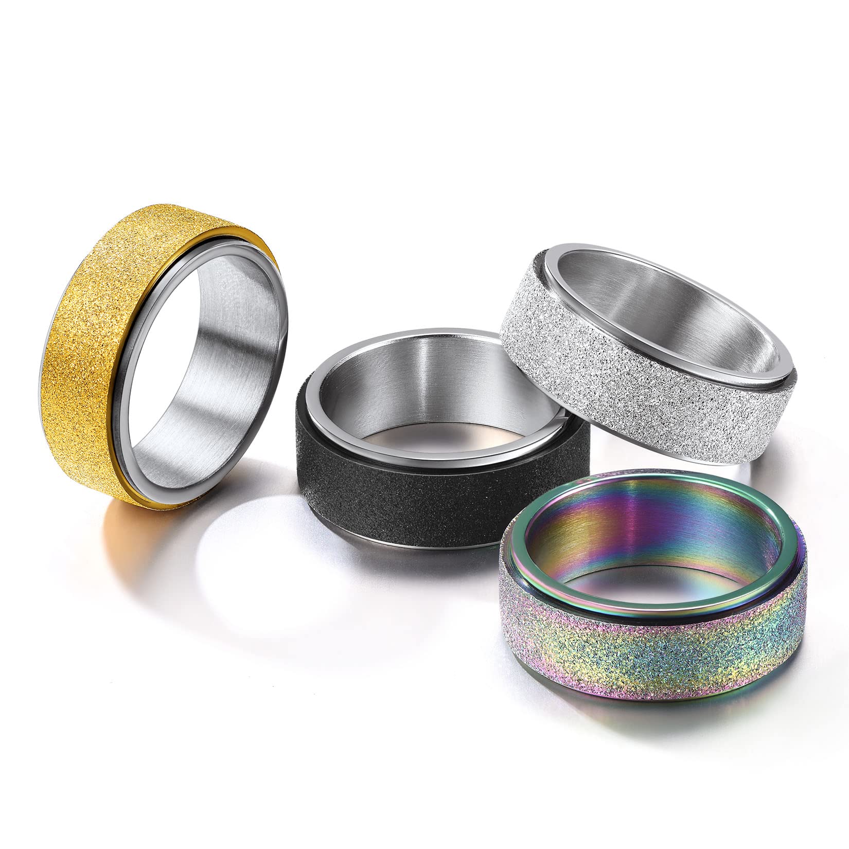 Amazon.co.jp: ステンレス 指輪 メンズ シンプル スピナーリング