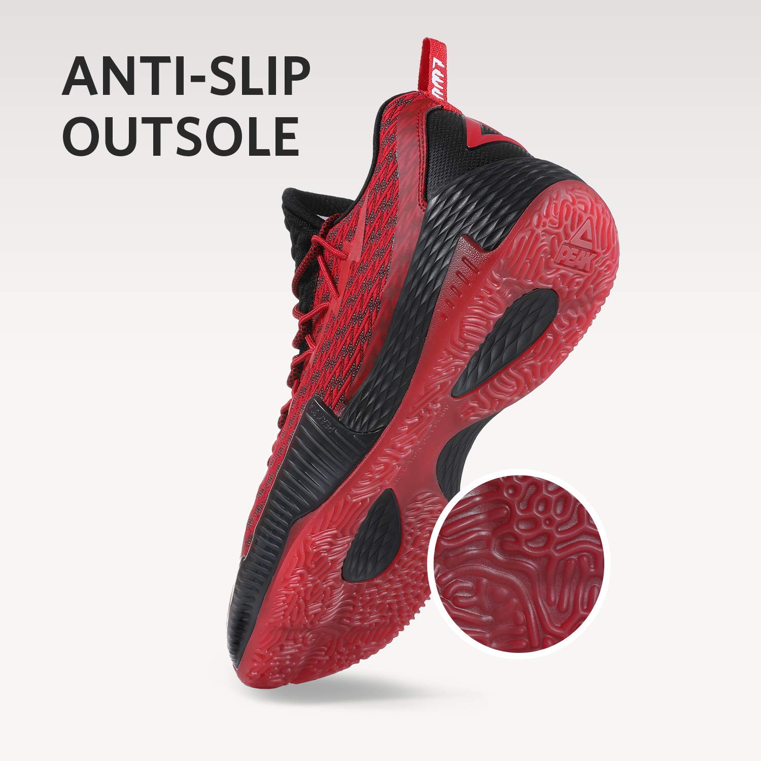 PEAK Mens Basketball Shoes Breathable Sneakers Lou Williams Lightning Professional Anti Slip Sports Shoes for Running Walking product thumbnail 3