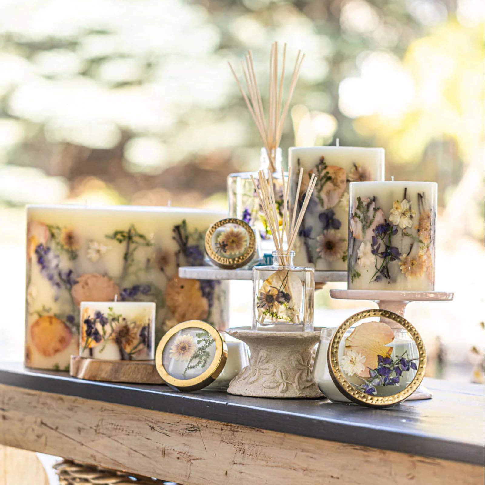 Rosy Rings Botanische Duftkerze mit Vanilleregenmotiv, Aromatherapie, langlebige Kerzen, Luxusduft, Dekoration, Geschenke, Noten von Kaschmir, Vanille, Jasmin, Lilie, Sandelholz, Apfel, 200 Stunden