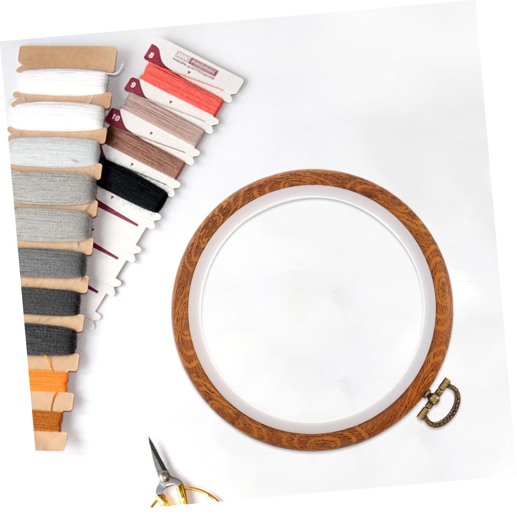 Gatuida 10 Aros de Bordado Redondos para Bastidor de Punto de Cruz Textura Mejorada y Material Resistente, Ideales para Exhibición y Manualidades en Movimiento