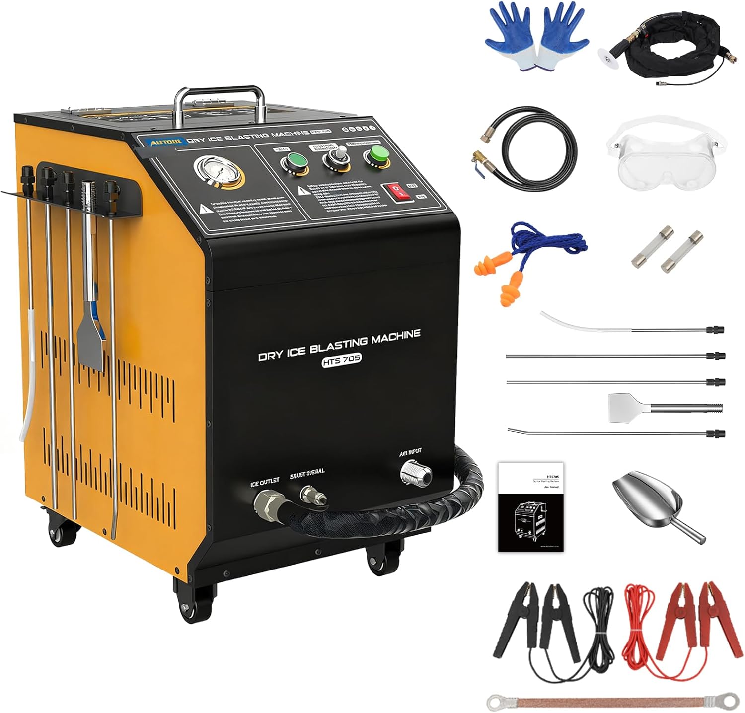 Industrial Dry Ice Blasting Machine, Intelligent Control Dry Ice Blasting Cleaning Machine, Dry Ice Blast Cleaners for Automotive Engine, Removing All Kinds of Intractable Dirt Cleaner, 110V