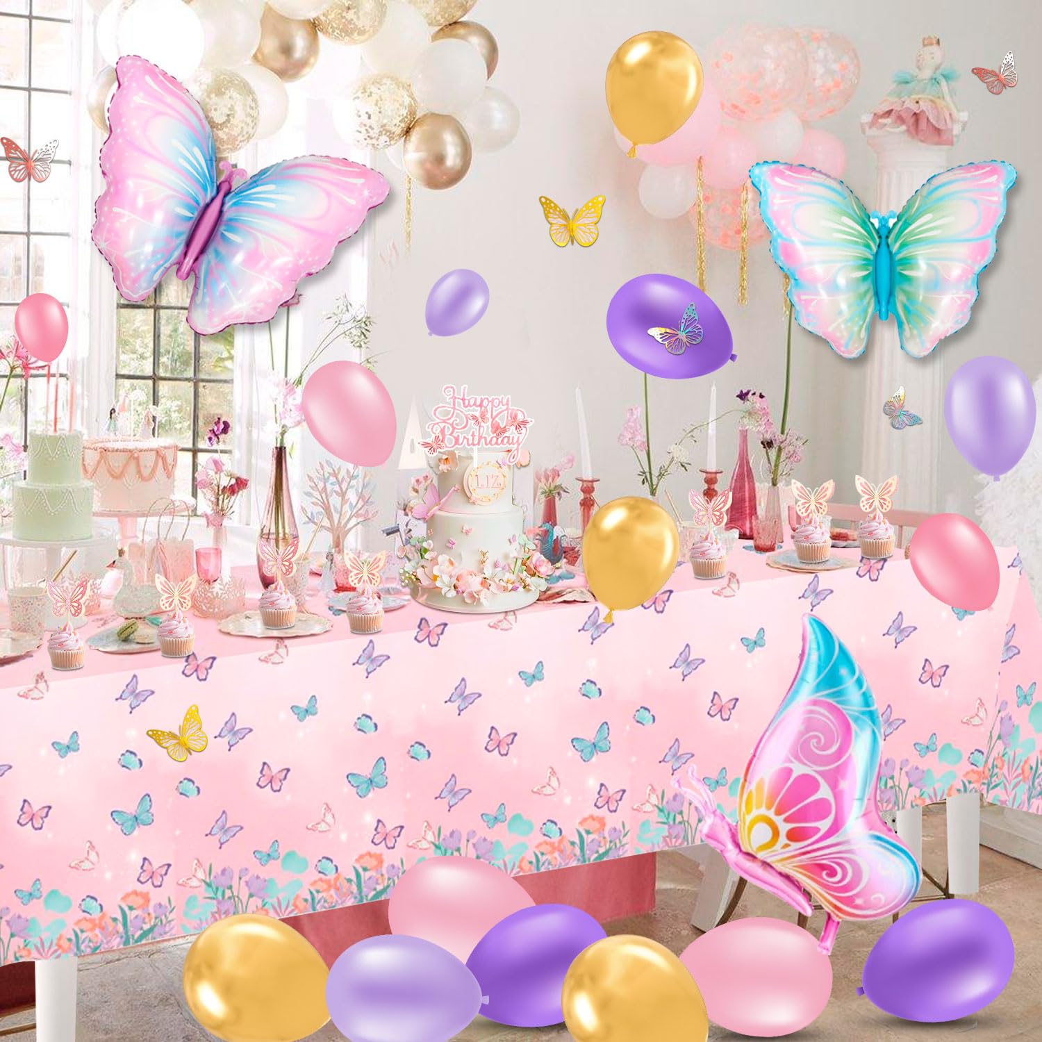 L BUTTON BUTTERFLY BOA ｜birthdaybash Amazon.com: Butterfly Birthday Decorations, 106 Pcs Butterfly