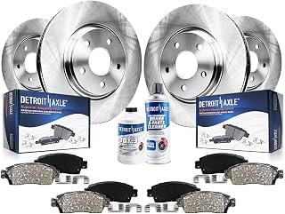 Detroit Axle Brake Kit for 2010-2017 Chevy Equinox GMC Terrain: Front Rear 12.64" 11.93" Rotors Ceramic Pads