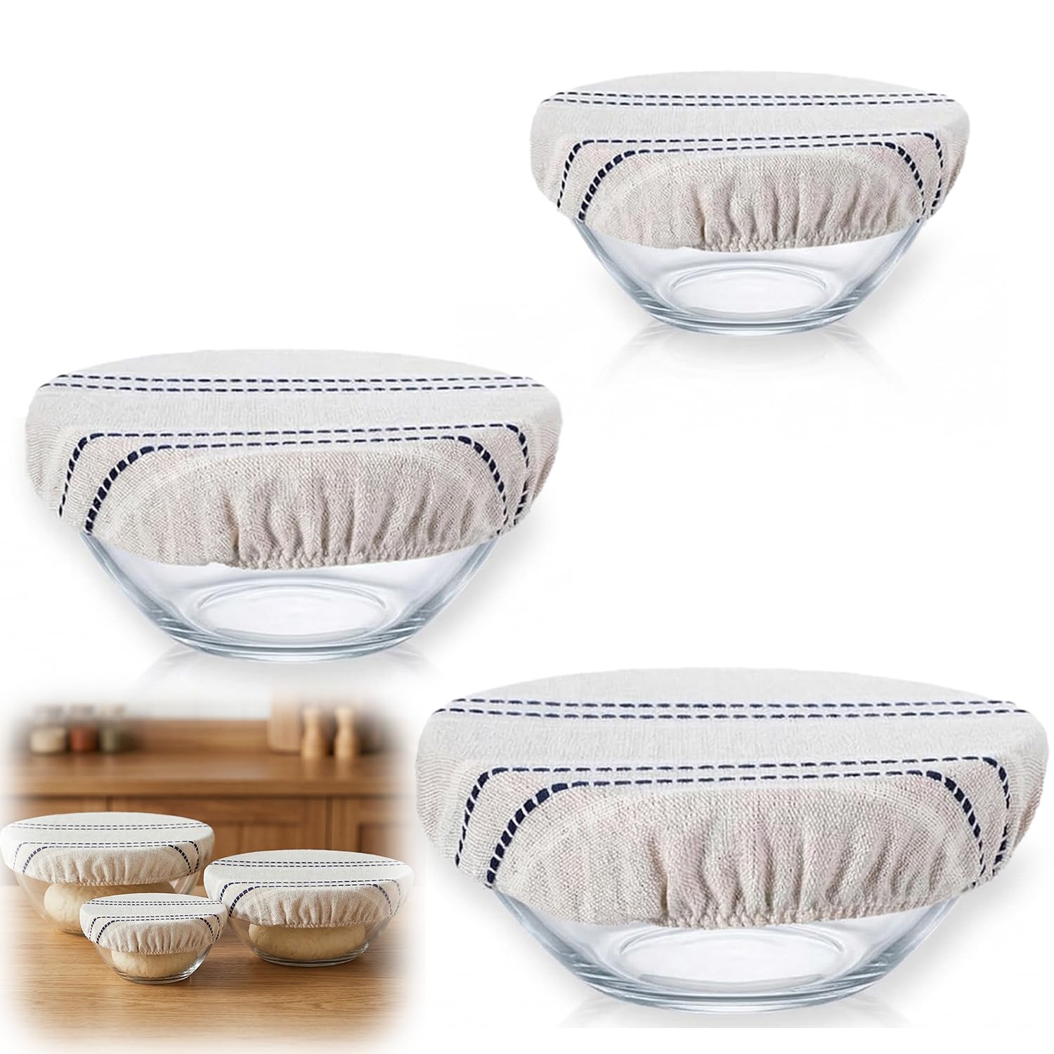 3 Pcs Bread Proofing Cover, Durable Bowl Covers for Bread Proofing