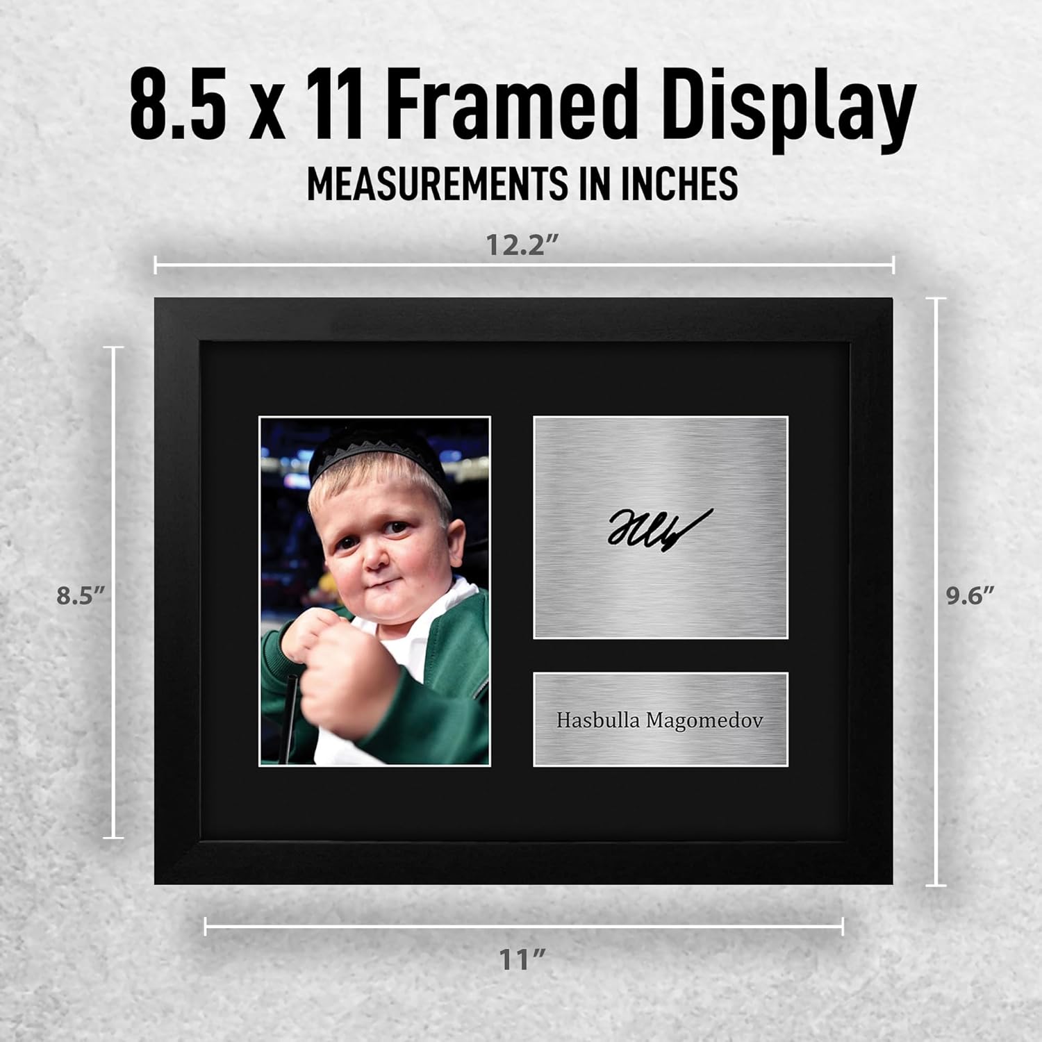 HWC Trading Hasbulla Magomedov Framed Gifts Printed Signed Autograph Picture for Followers & Fans - US Letter Size