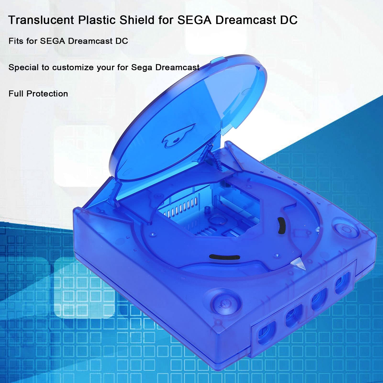 Alloggiamento Traslucido, Robusto Schermo in plastica traslucida Blu Resistente ai Graffi per Dreamcast DC