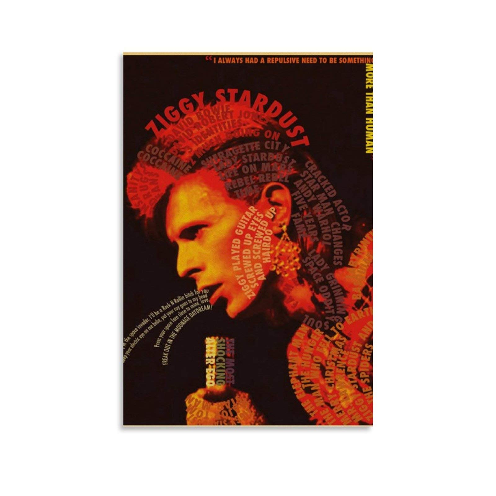 SWQA David Bowie 6 Canvas Art Poster and Wall Art Picture Print Modern Family bedroom Decor Posters 20x30inch(50x75cm)