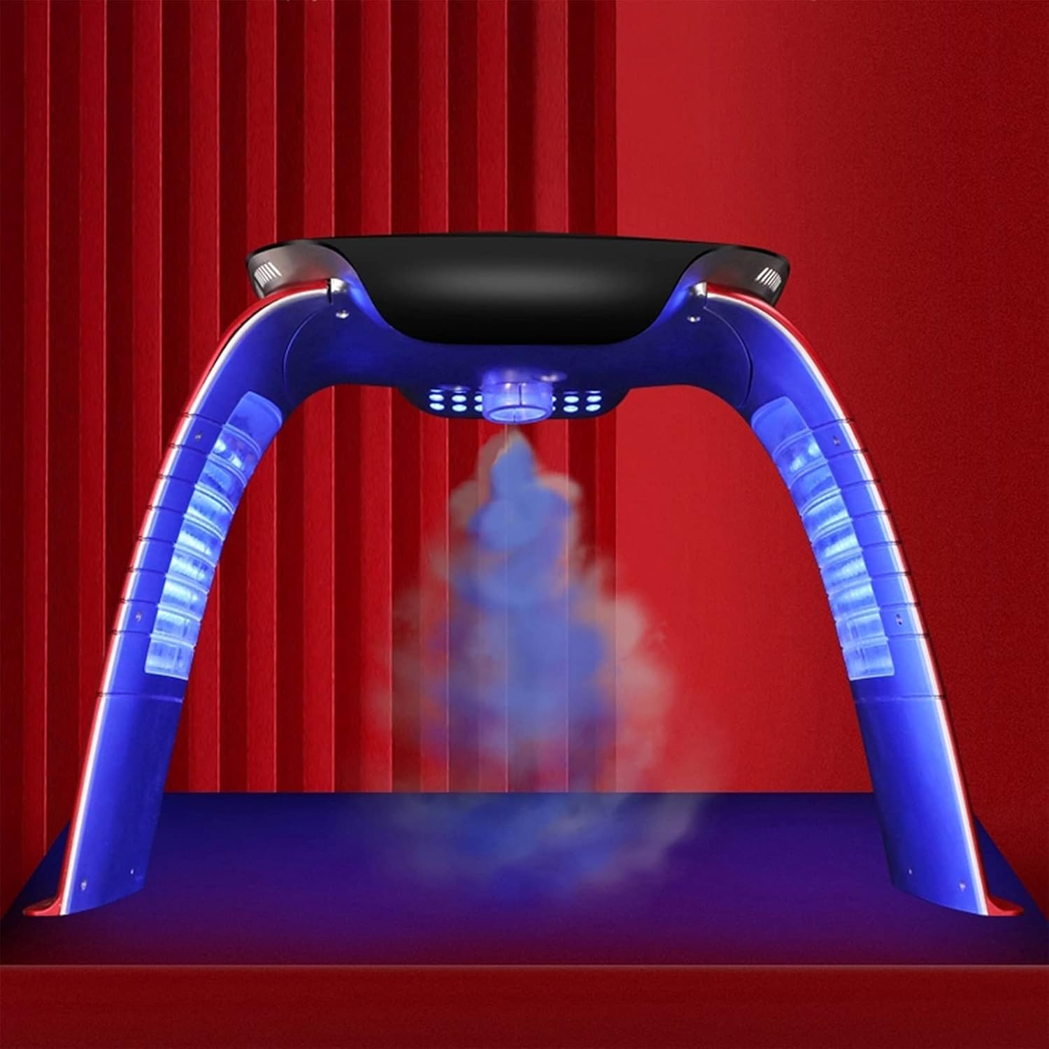 7 Colori Photon PDT luce Ringiovanimento della pelle Spettrometro Desktop Aria Calda Nebbia Fredda Strumento di Bellezza Touch Screen LED Rimozione Rughe Anti-Aging Salone Elitzia ETLB380 (Rosso)