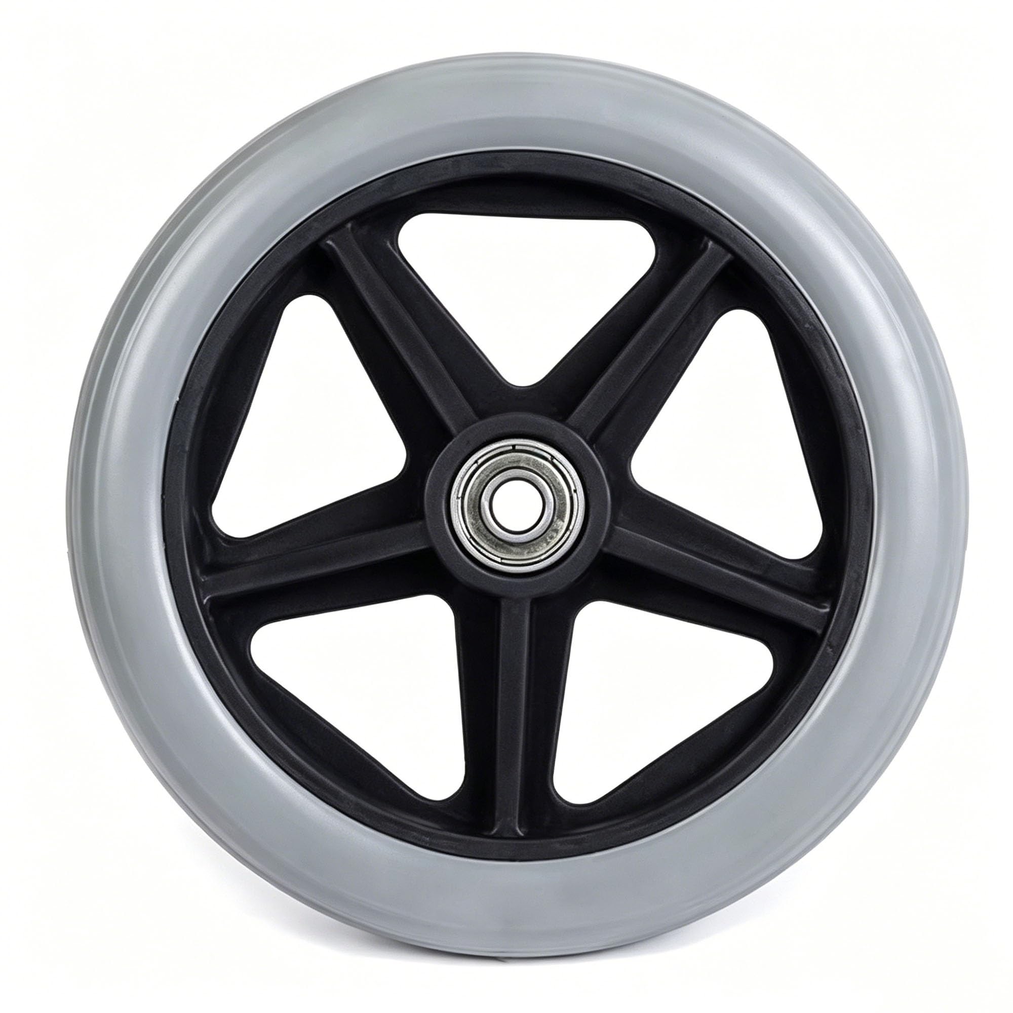 Genterun One Color Wheelchair Front Wheel, Solid Tire, With Bearing(6In)