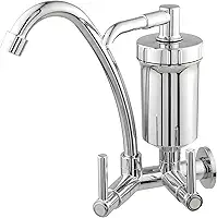 Torneira Bica Móvel Parede Para Cozinha Bica Alta Com Filtro 1/4 De Volta Cromado