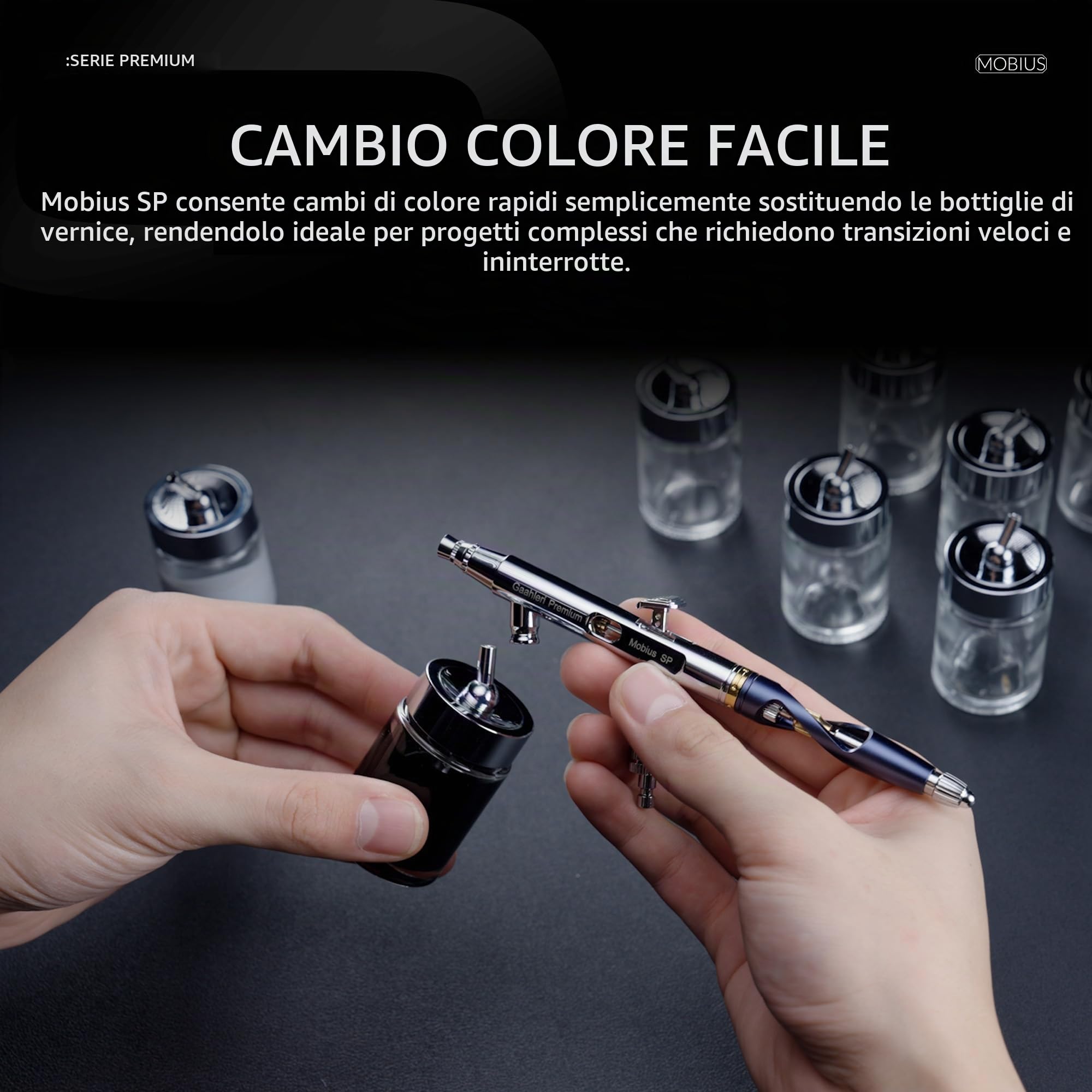 Gaahleri Airbrsuh Premium Series Mobius - Aerografo a sifone