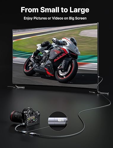 Miniatura 4 de JSAUX Paquete de 2 adaptadores mini HDMI a HDMI, macho a HDMI hembra con 4K 60Hz HDR 3D 18Gbps Dolby, compatible con DSLR, videocámara, tarjeta