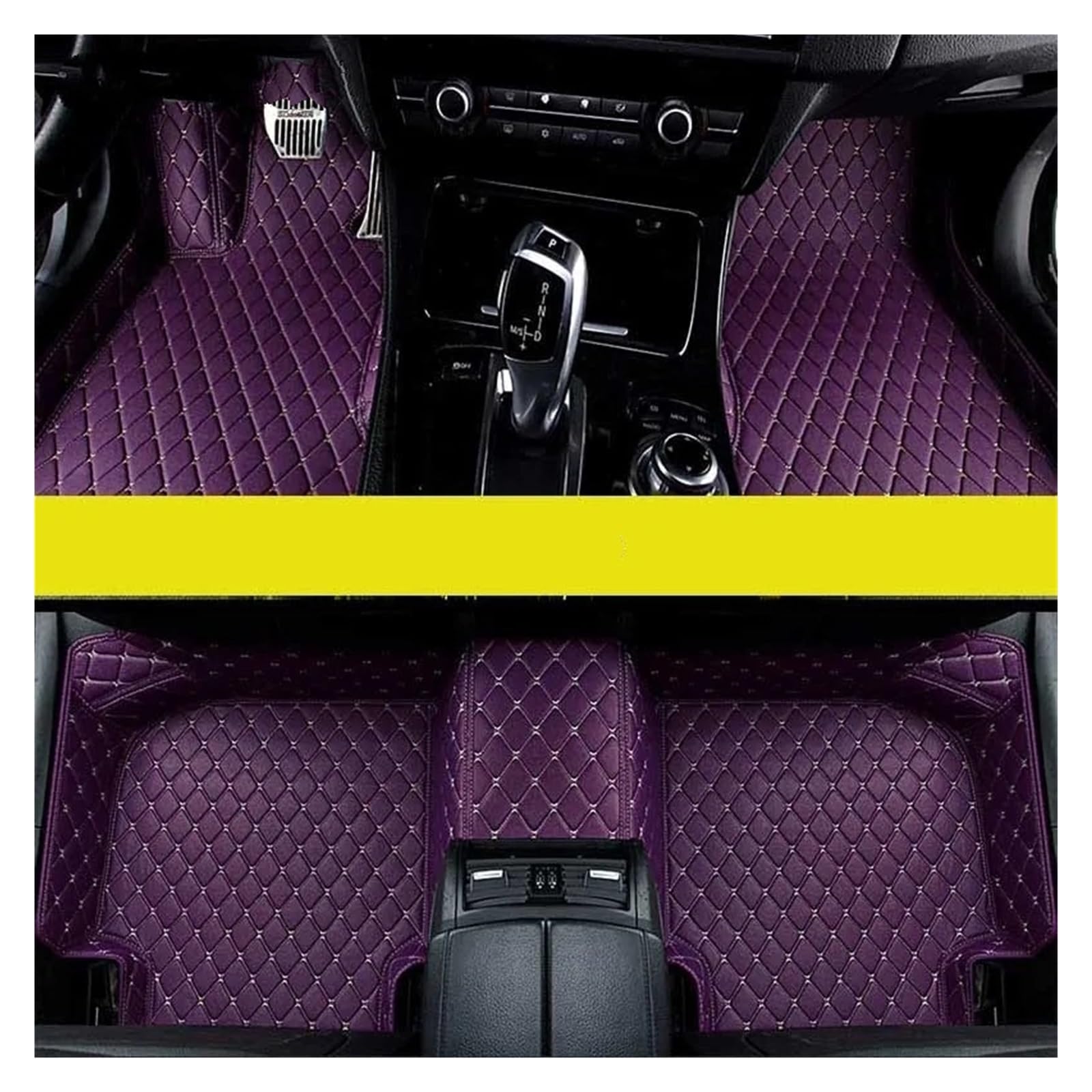 Tapis Sol Voiture Tapis De Sol Auto pour Peugeot 508 Berline 2010-2023 Tapis sur Mesure(Purple,2010-2018 508)