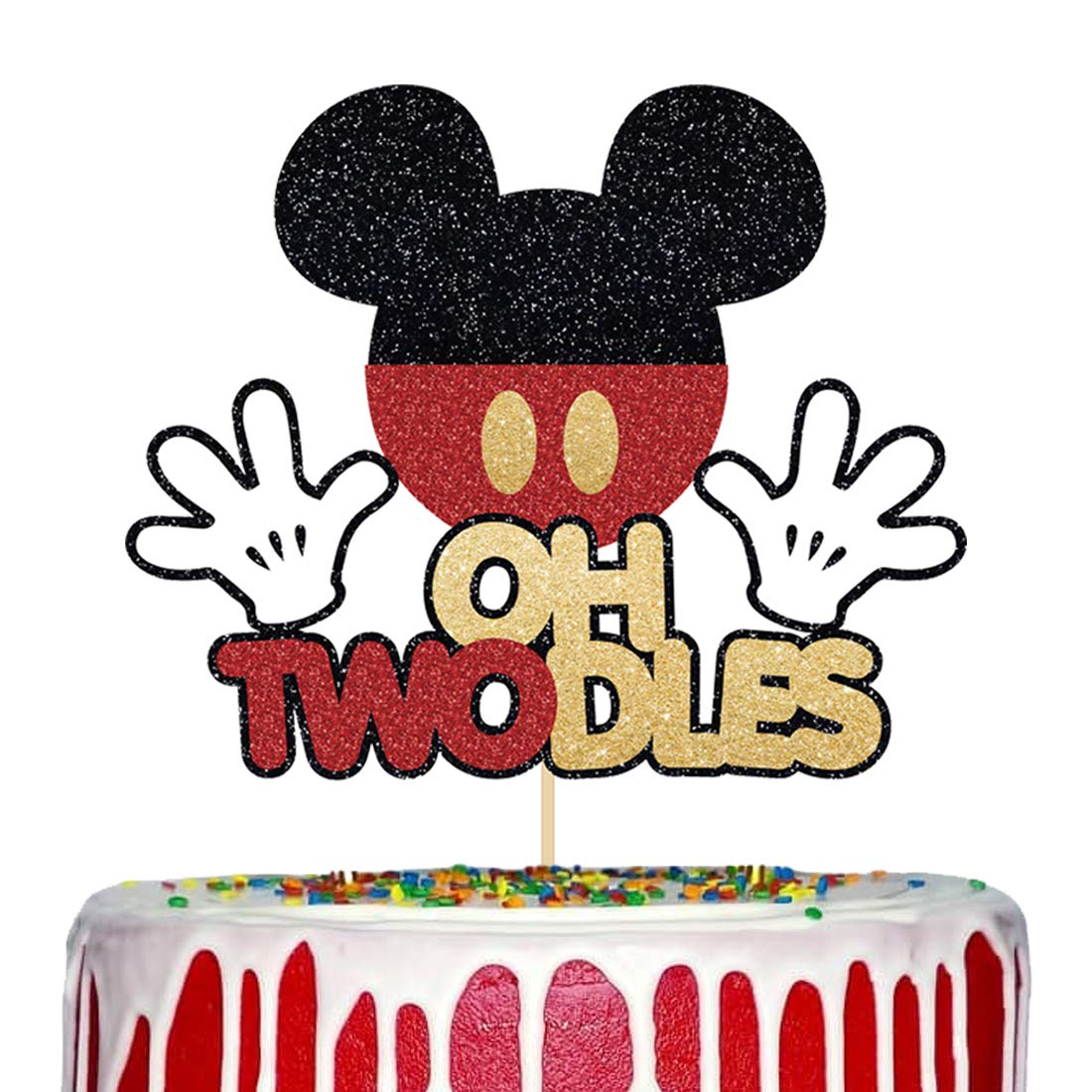 Oh Twodles Mouse Cake Topper 2nd Birthday Party Supplies Cake Decorations Second Birthday Party Theme