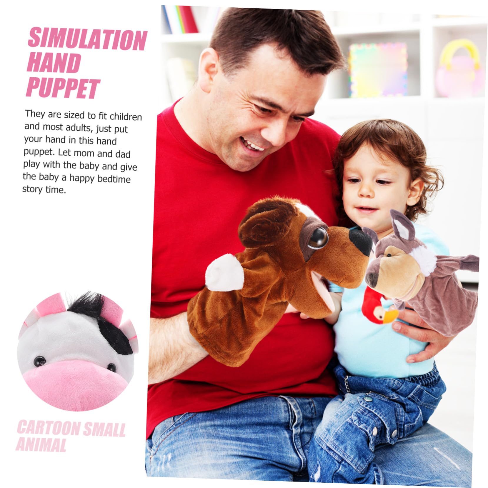5 Piezas Marionetas de Mano Animales de Peluche para Juguetes Interactivos Infantiles para Desarrollo y Casa Escuela y Jardín de Infancia