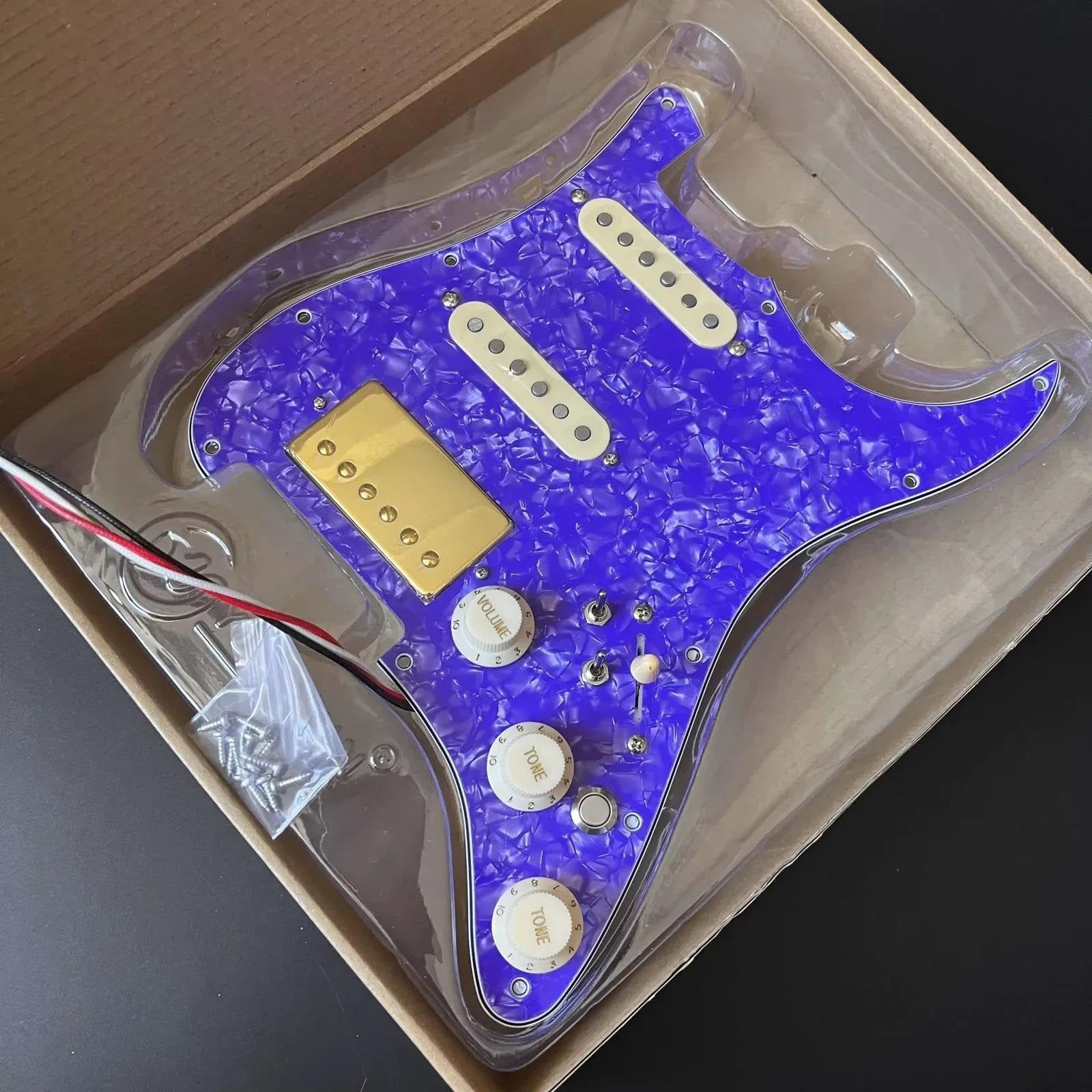 Principiante Golpeador Pastilla SSH-Juego De Golpeador ST Para Guitarra Precableada Pastillas Humbucker Alnico 5 Interruptor De Apagado División De Bobina Para Guitarras FD ST