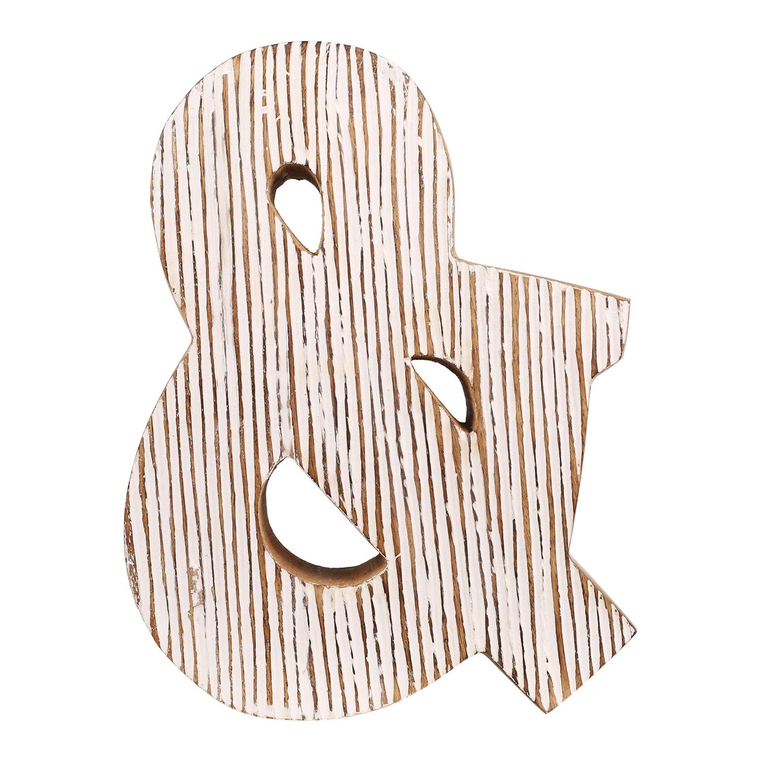 DECORINY Hand Made White Distressed Decorative Letters | Handmade by Skilled Artisans, A Beautiful and Elegant Accessory to Dress up Your Table and Wall