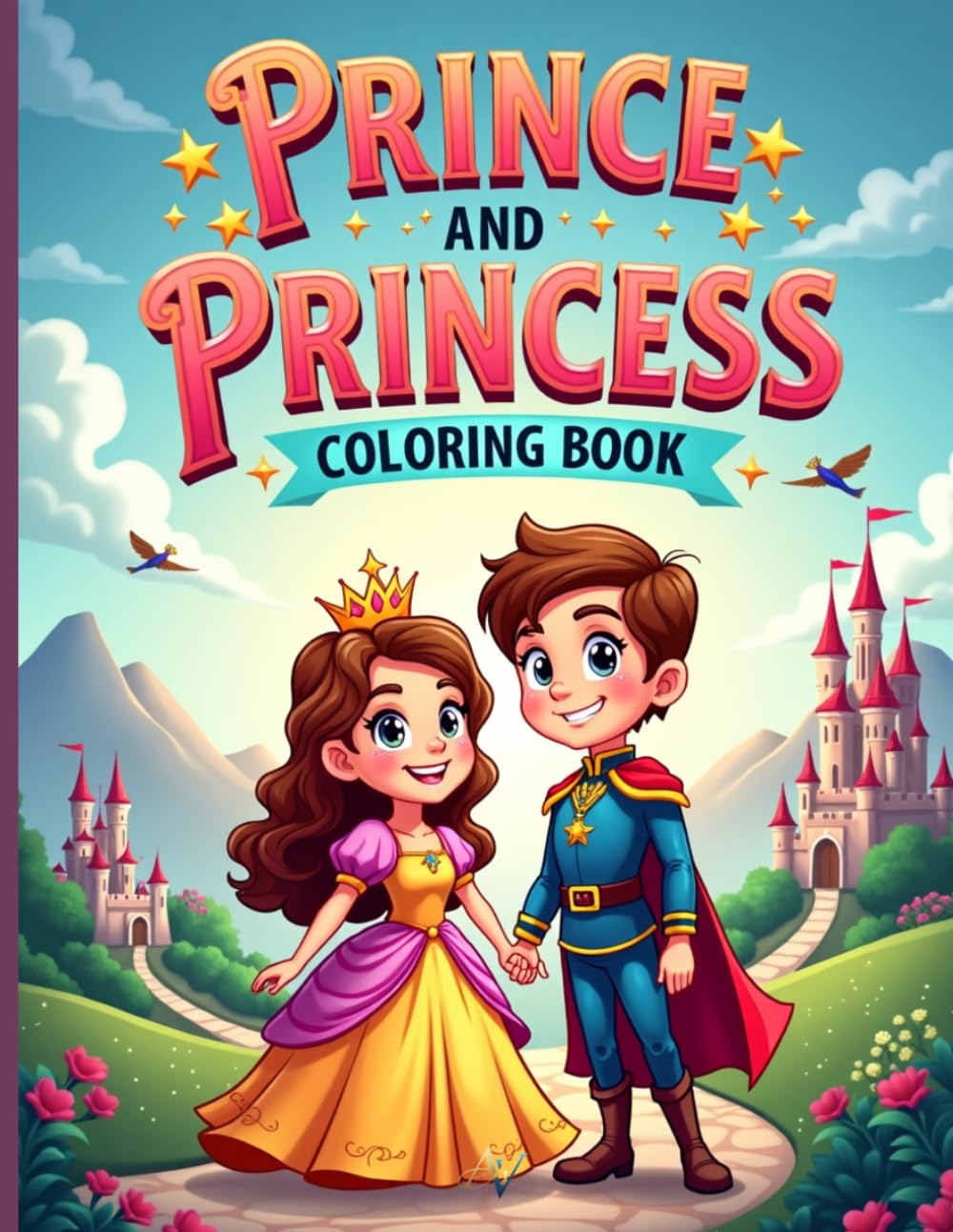 Prince and Princess Coloring Book