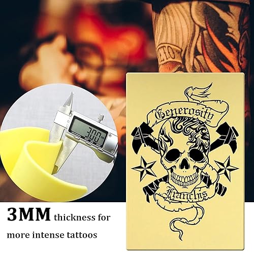 Miniatura 10 de SOTICA - 6 piezas de piel falsa de piel falsa de 12 x 8 pulgadas de grosor, práctica de tatuajes de silicona suave, piel falsa para tatuaje,