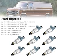 Vista 2 de 8 inyectores de combustible aptos para Ford E-250 Econoline Club Wagon 7.5L V8, E-350 Econoline 7.5L V8, E-350 Econoline Club Wagon 7.5L V8