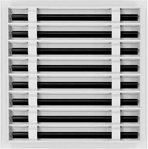 Miniatura 2 de BUILDMART - Cubierta de ventilación de CA moderna de 16 x 16 - Ventilación de aire blanca decorativa - Difusor de ranura lineal estándar - Rejilla