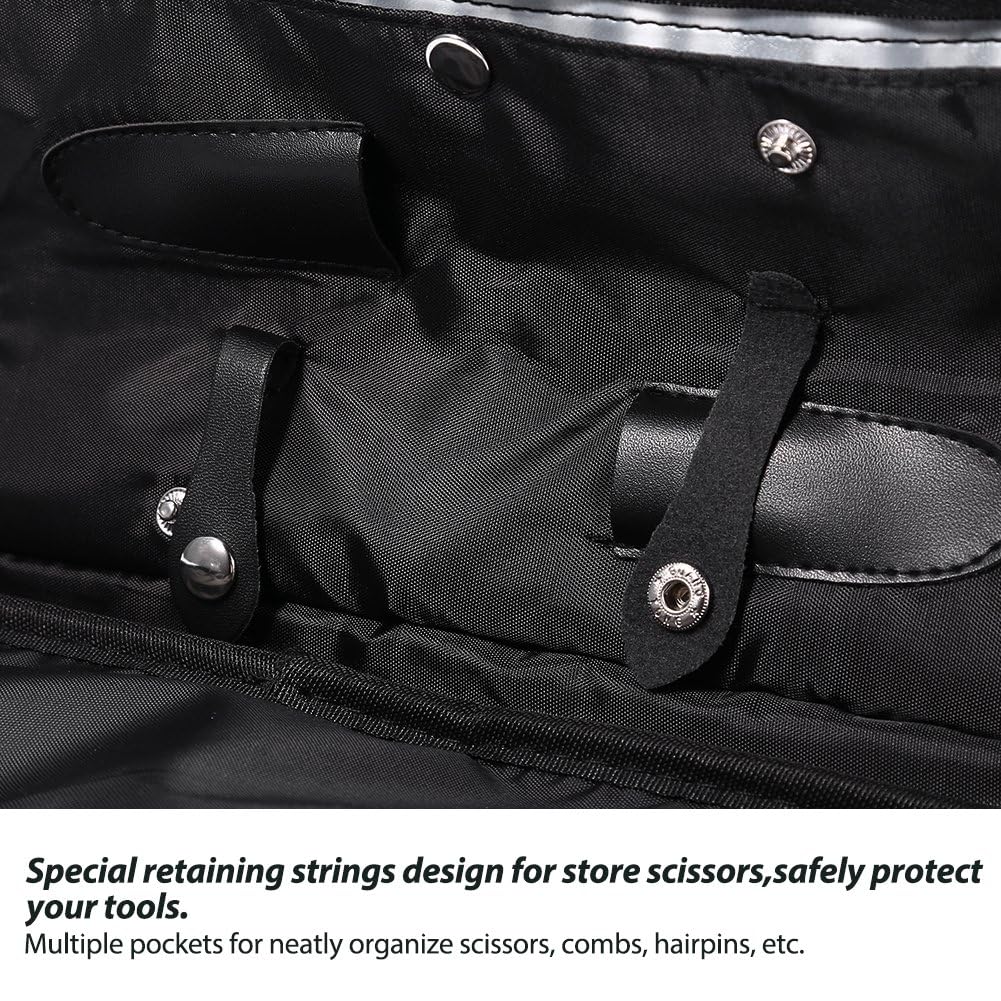 Profi Friseurtasche, Zebra Salon Werkzeugtasche Friseurtasche mit Schultergurt Zubehörtaschen Anpassbare Innenausstattung - ideal für Blow Dryers Haarglätter Lockenwickler Abteilklammern Haarbürste