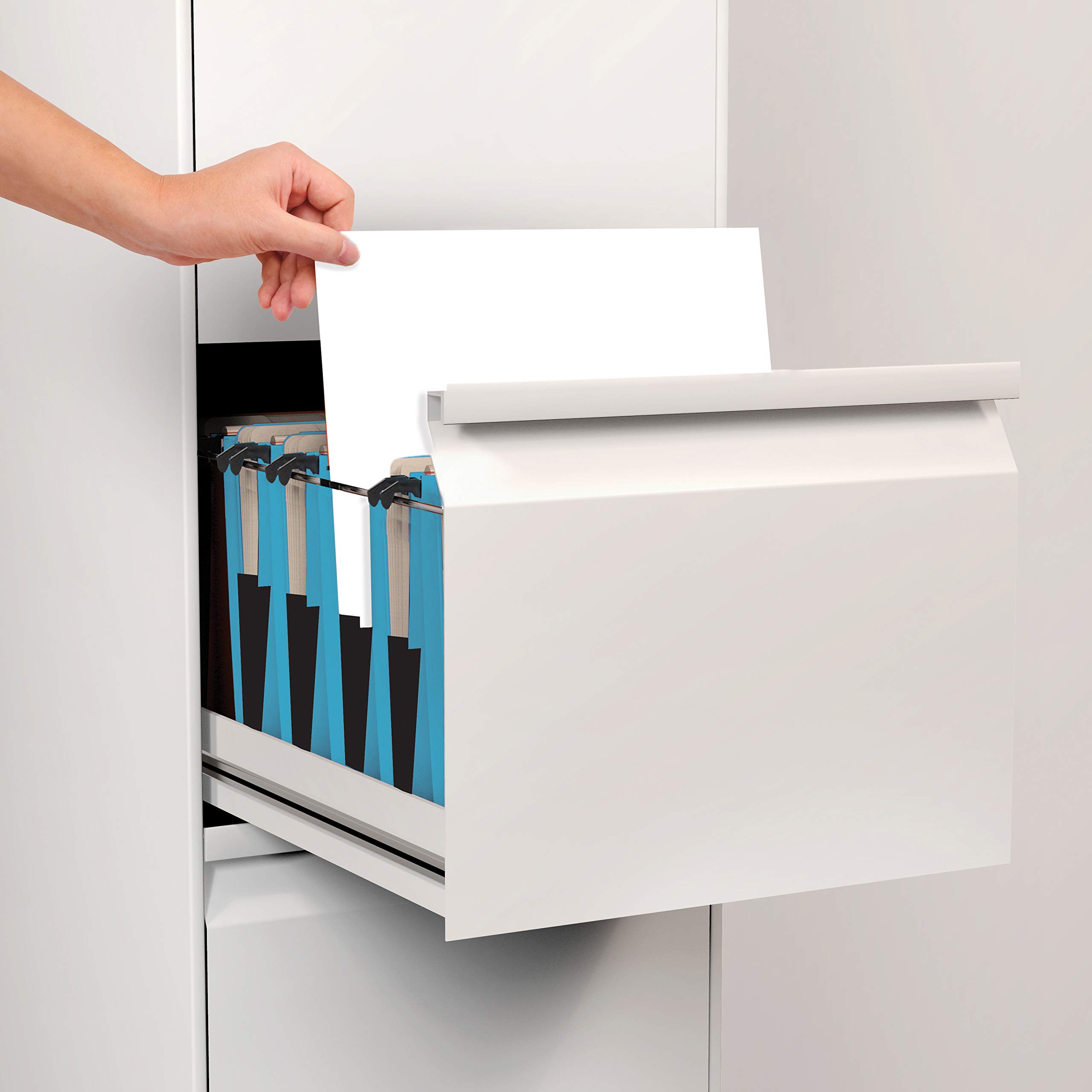 Dossiers suspendus pour armoire en kraft recyclé - Orange - 15 mm