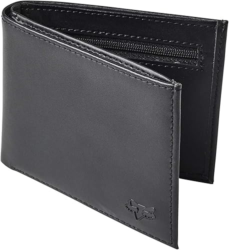 Fox Racing Cartera de cuero plegable, color negro, OSFA