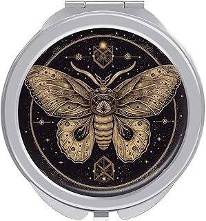 Moth Travel Makeup Mirror 1x/2x Magnification...