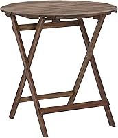 Vista 13 de Linon Catalán acabado tres piezas plegable Bistro Cafe Set, bellota marrón