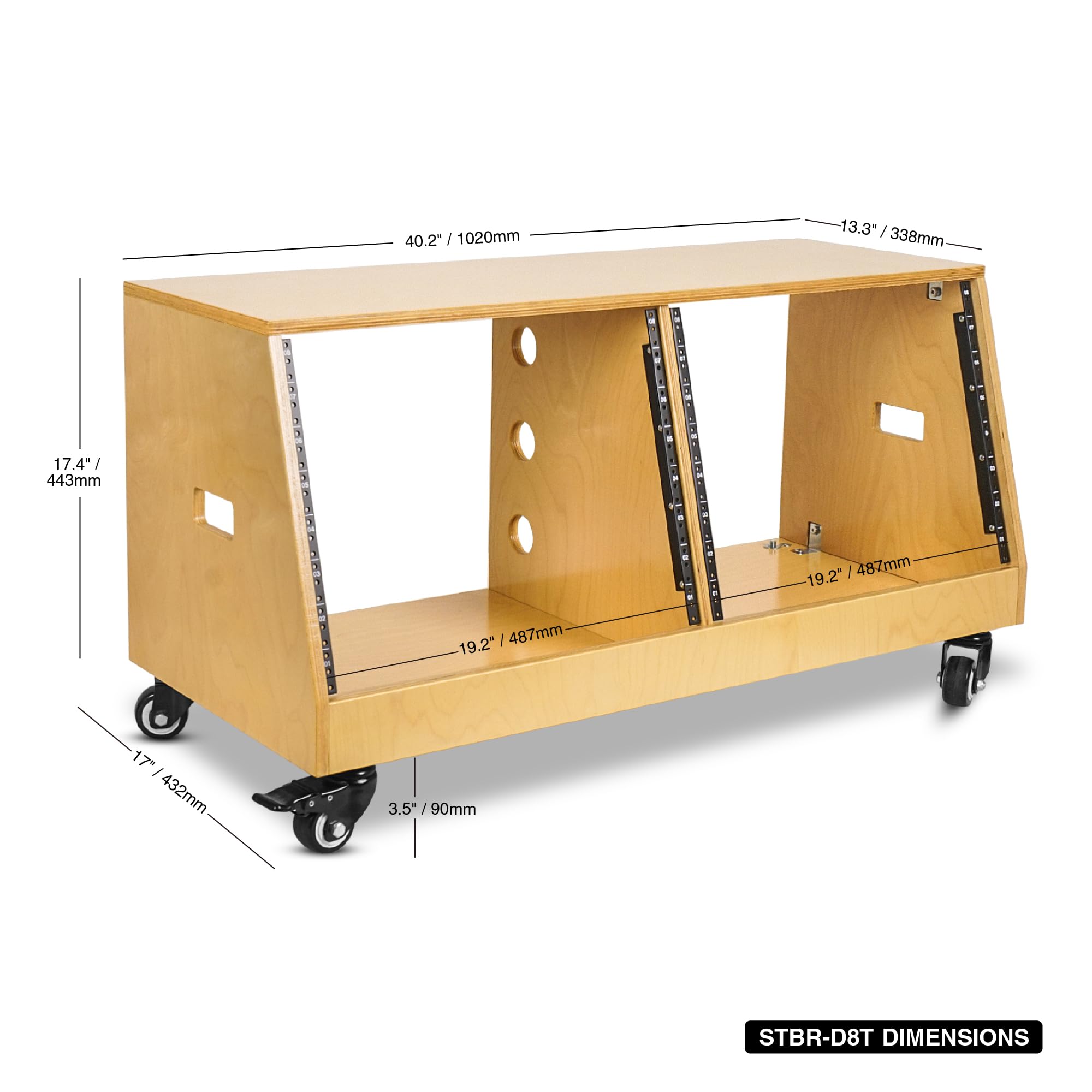 Amazon.com: Sound Town DIY 2 x 8U Slanted Studio Rack with Solid