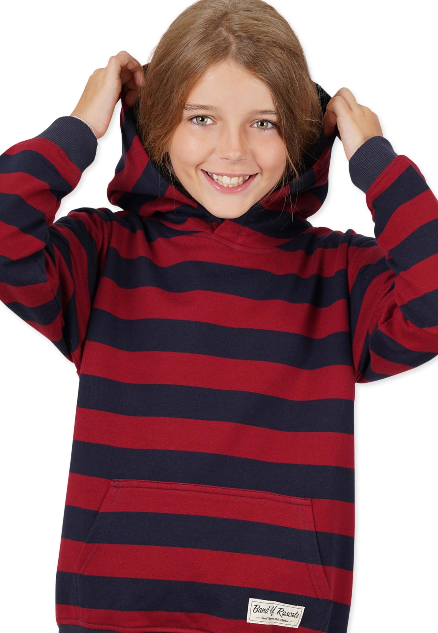 Band of Rascals Dziecięca bluza z kapturem Striped bawełna ekologiczna