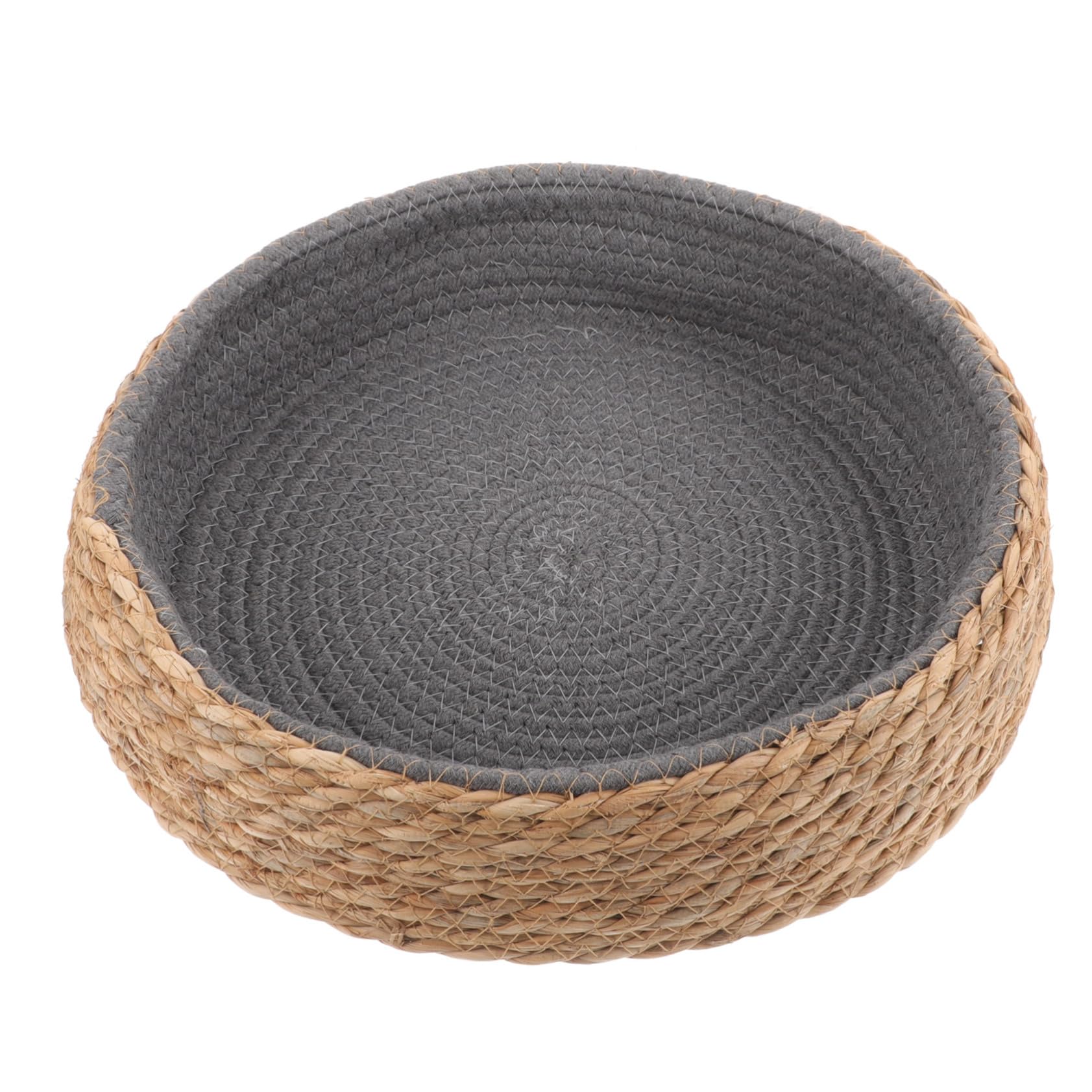 minkissy Cama De Ratán para Mascotas Esterillas Cama para Mascotas Linda Cama para Perros Cama para Dormir para Mascotas Cama De Mimbre para Gatos Pequeña Sauce De Garras De Molienda