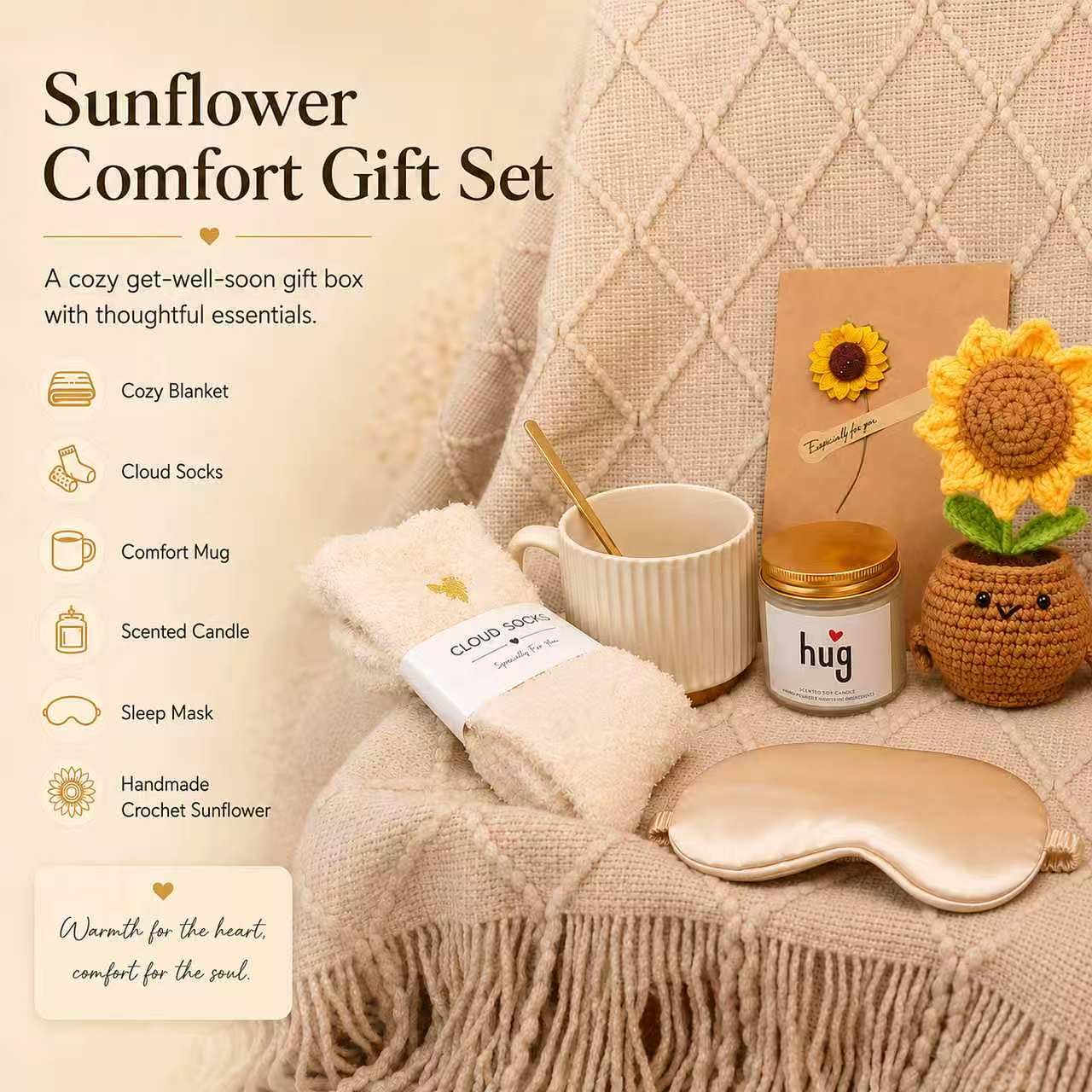 Self-Care Gift Basket for Women - Sunflower Theme -2