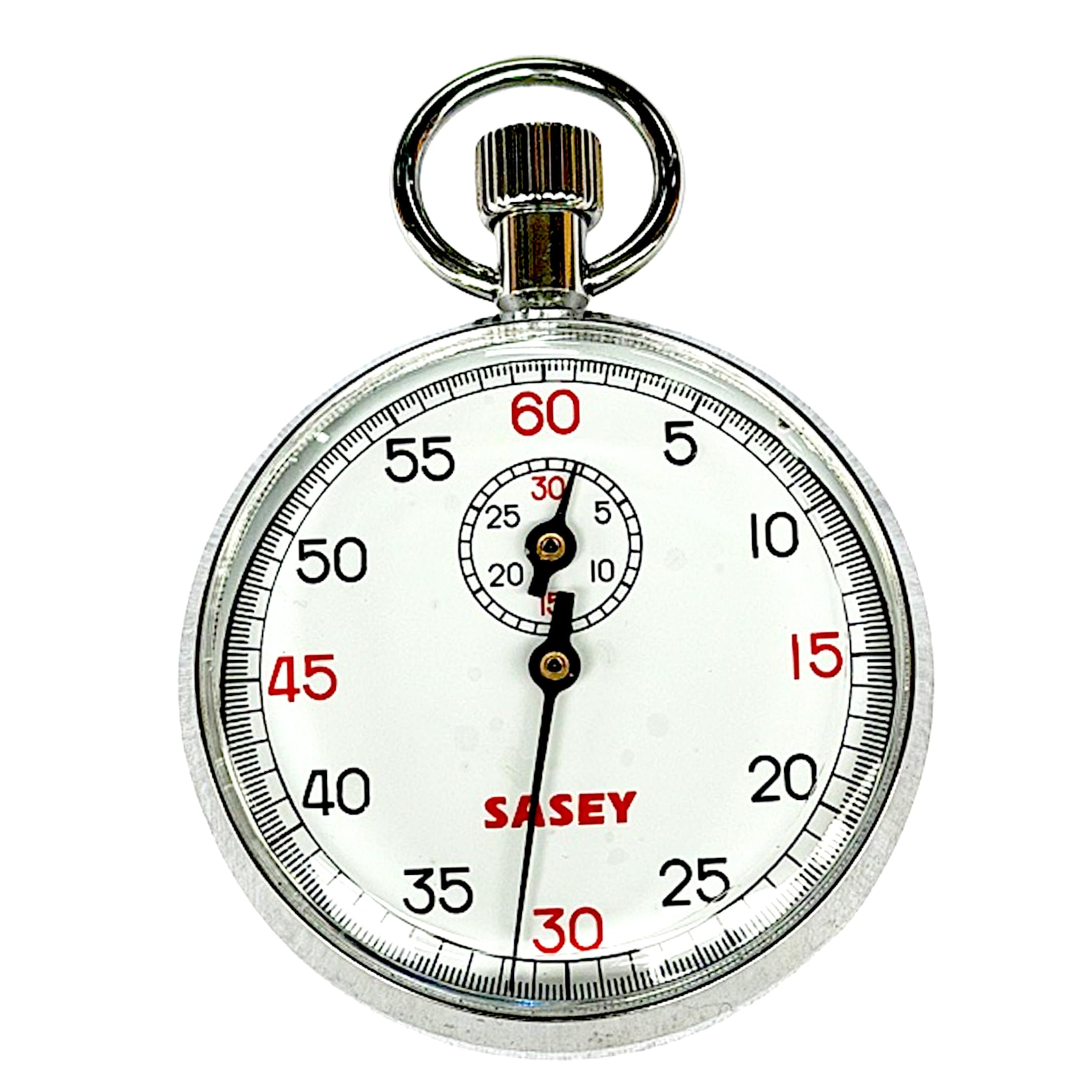 Chronomètre mécanique chronographe analogique en Acier Inoxydable – Montre d'arbitre de démarrage/Pause/réinitialisation à Un Bouton pour Le Sport, Les Tests, Les années 60, Les chronomètres
