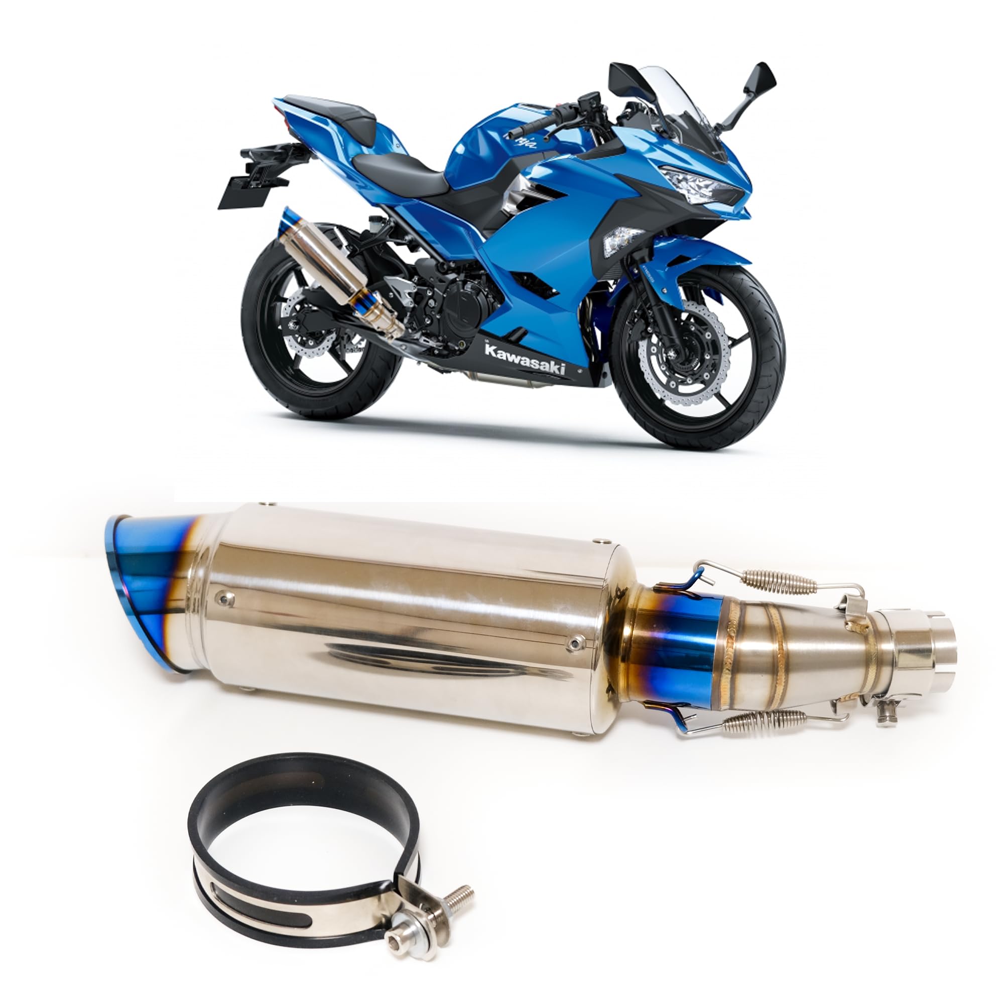 セール中　マフラーNinja400/Z400 ニンジャZ250-250R- Amazon | KAWASAKI用 ニンジャ400 マフラー Z400 ninja250