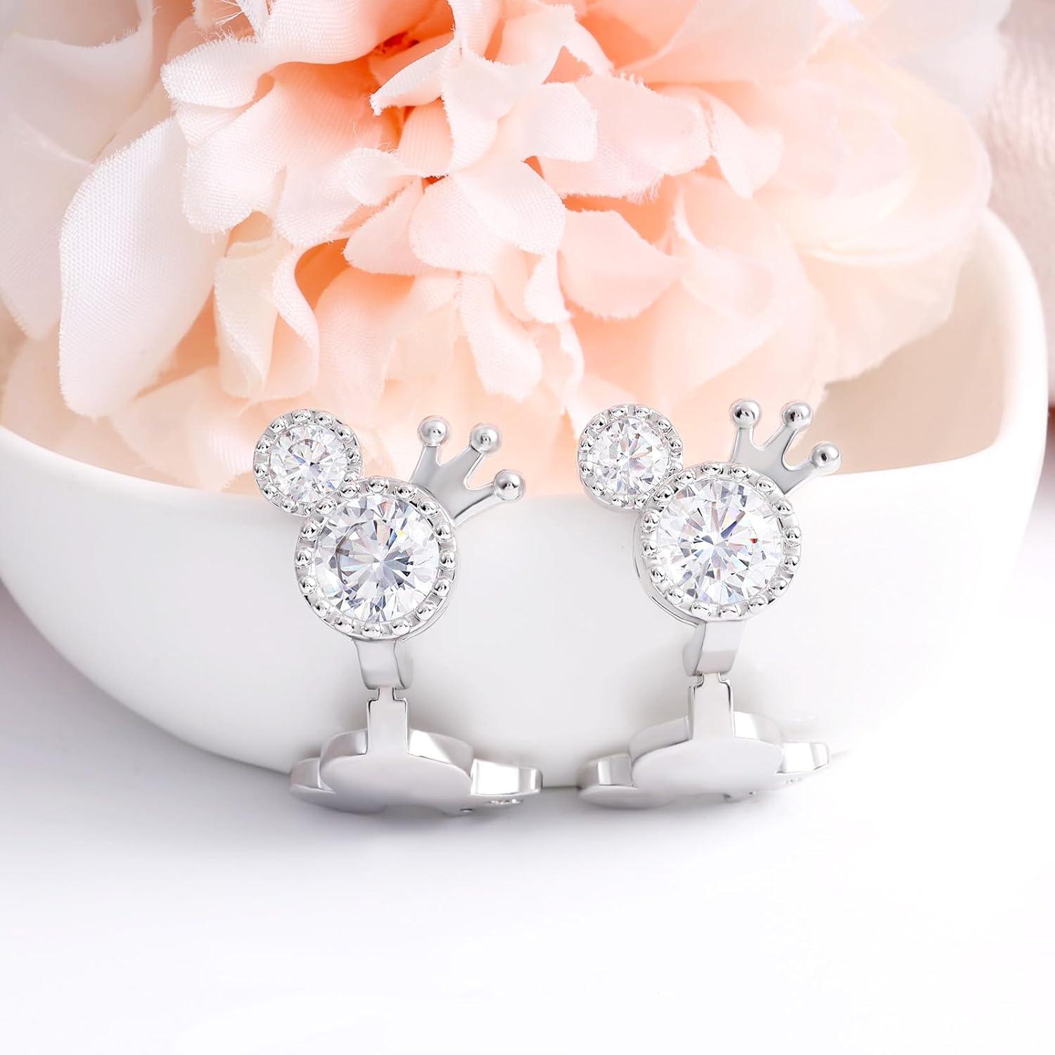 Sterling Silver Trendy Mouse Earrings for Women Dainty Huggie Hoop Earring Hypoallergenic Jewelry Birthday Gift for Women - Image 4