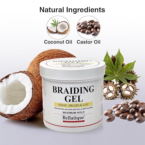 Miniatura 7 de Edge, Braid, & Loc Gel de Control de Bordes y Trenzado de Máxima Sujeción (4 oz) Cabello Natural, Relajado, Seco, Opaco - Sin Descamación ni