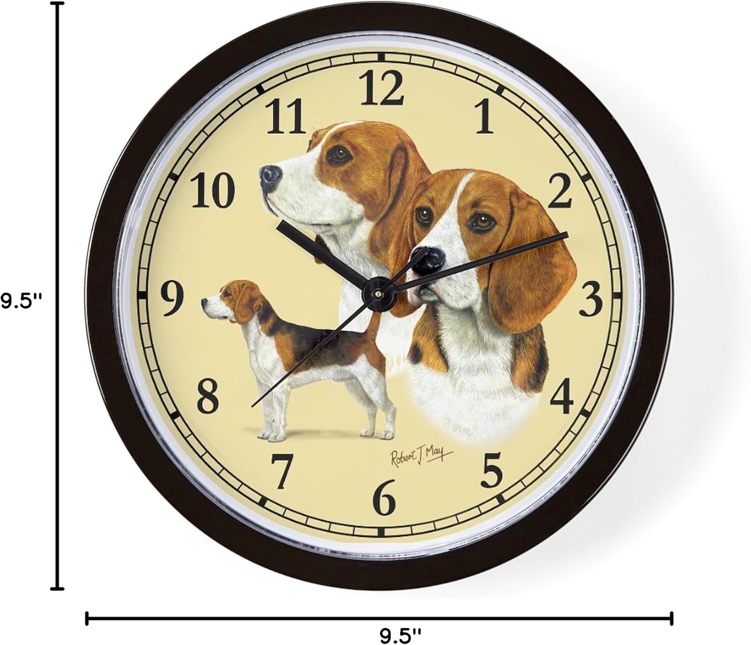 CafePress Beagle 10" Wall Clock for Livingroom, Kitchen, or Office