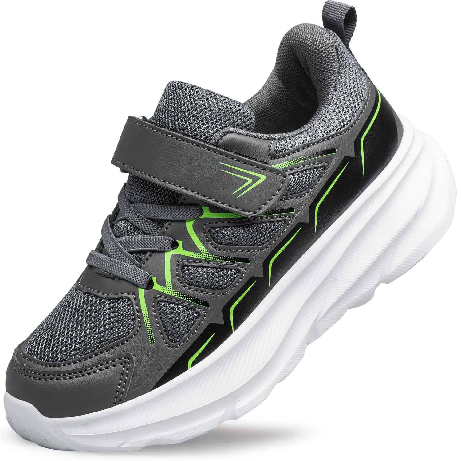 Boys Girls Sneakers Toddlers Kids Running Shoes Tennis Athletic Sport Gym Shoes Lightweight Breathable Grey Big Kid Size 3