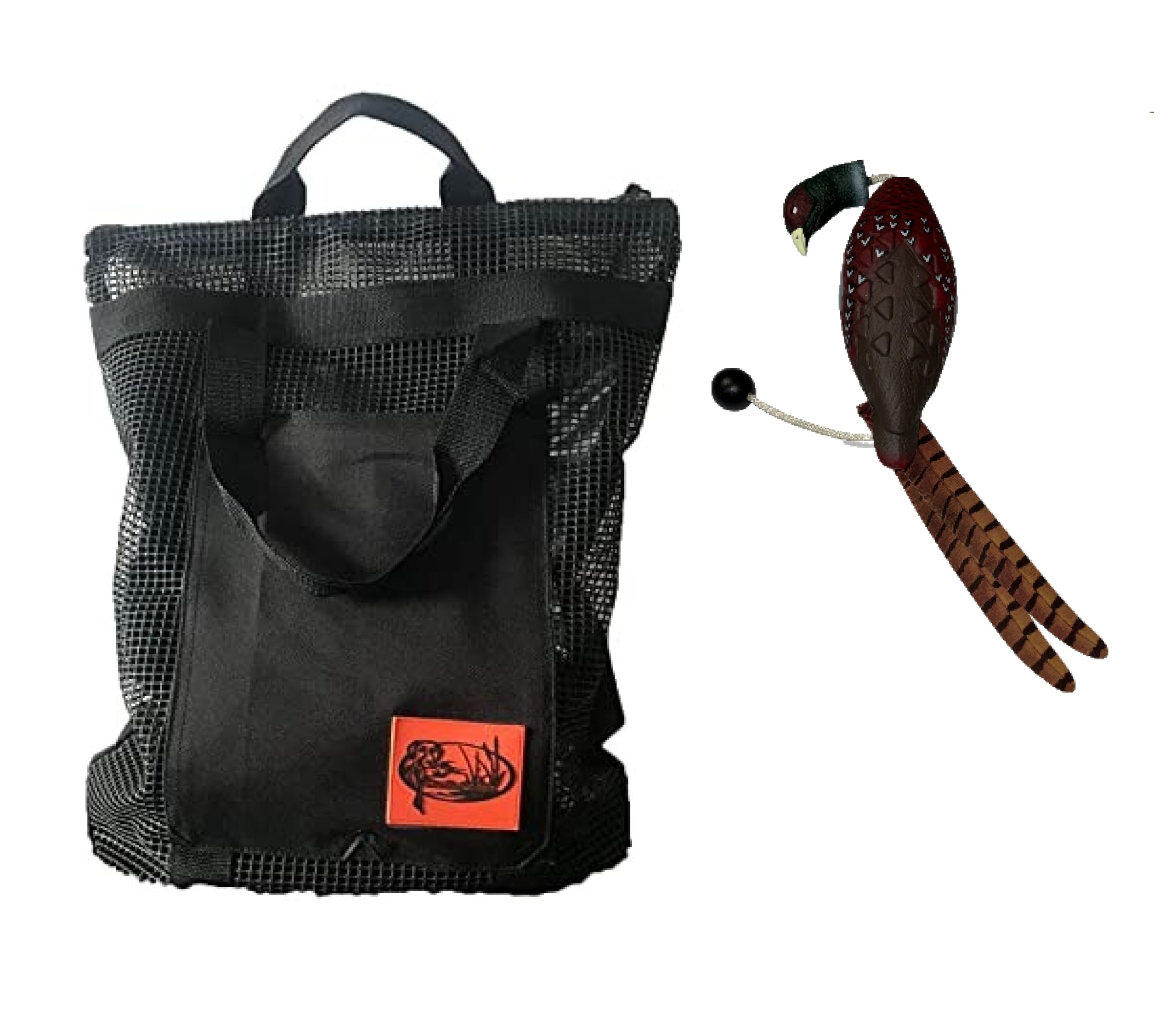 HuntEmUp Ultimate Pheasant Dog Trainier with Mesh Gear Bag - Pheasant Dummy Dog Puppy Sporting Dog Gundog Training Upland