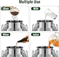 Vista 8 de Lata de leche de 7.39 gales/28 litros – Jarra de leche de acero inoxidable 304, mango grueso con tapa sellada, cubo de leche resistente, recipiente