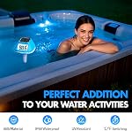 DeeprBlu 2025 New Iteration Solar Digital Pool Thermometer with Rope, Easy Read Extra Large Backilt LCD Display Floating Pool Thermometer, IP68 Waterproof Pools Water Temperature Gauge for Hot tub,Spa