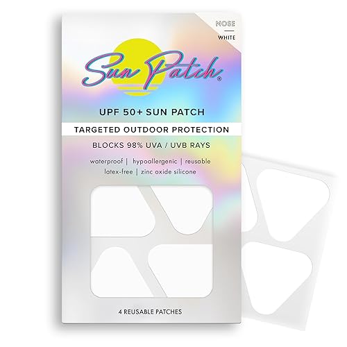 Sun Patch, Parches de silicona reutilizables para protección UV y protector solar facial, parches solares para exposición al sol, (1 paquete4 formas