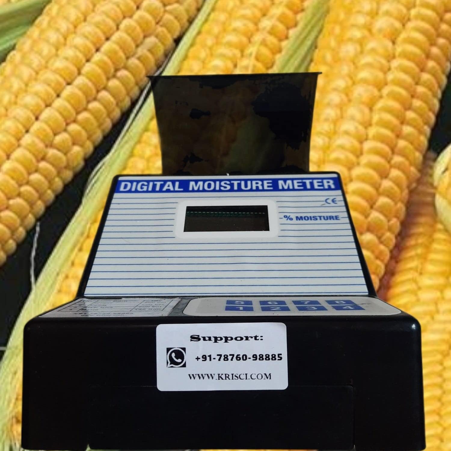 Paddy, Wheat, Maize, Rice Moisture Meter, Yellow