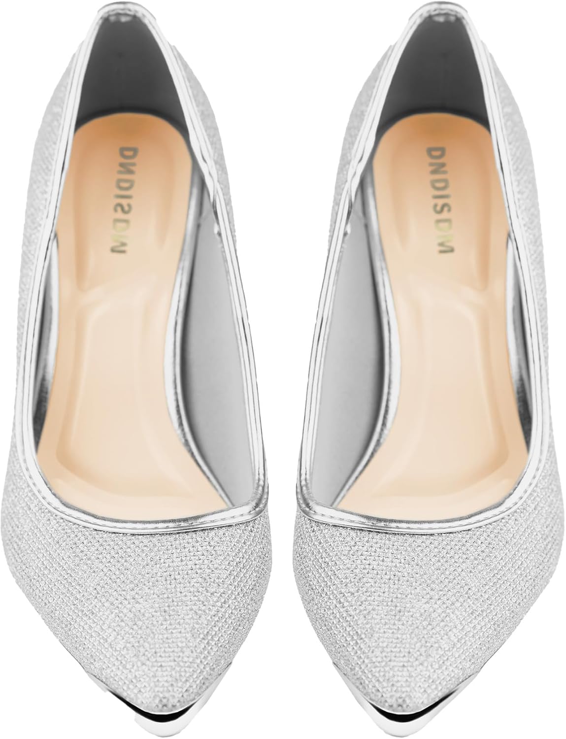 Womens 3 Inch Kitten Heel Pumps Shoes Pointed Toe Wedding Office Prom Glitter Low Heel Dress Work Party Comfortable